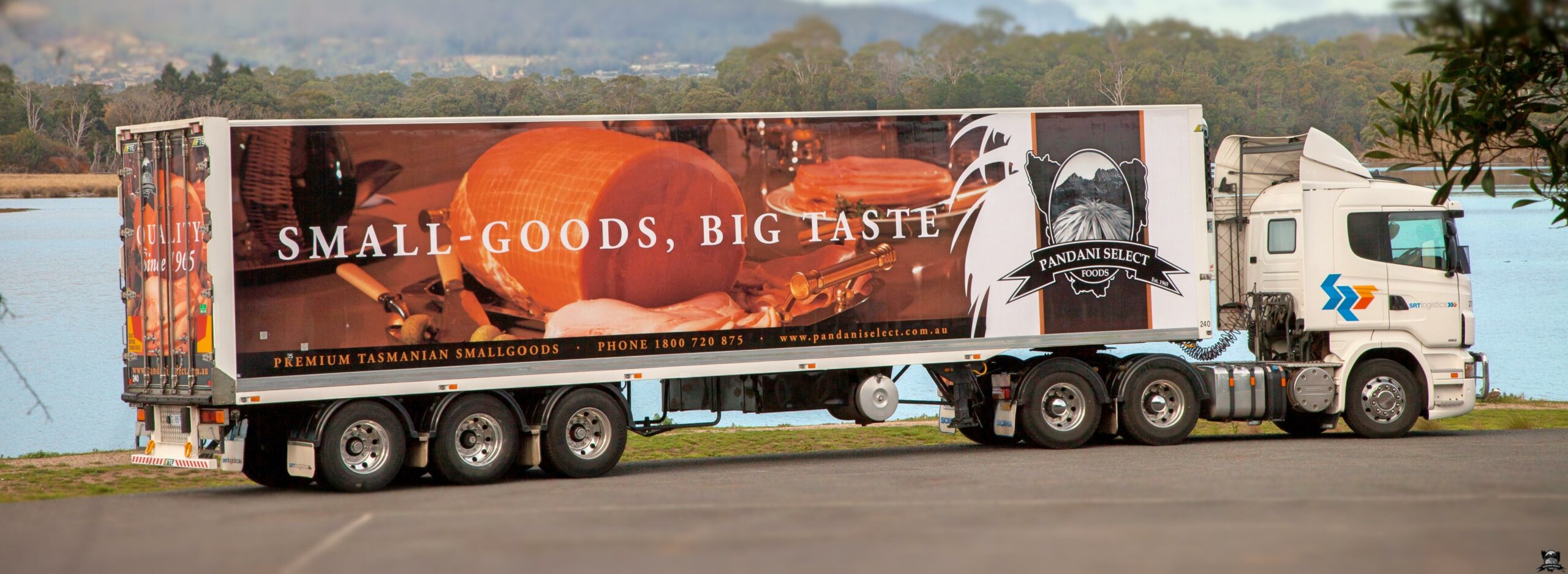 Truck Trailer Ad, Truck Ads, Semi Trailer Ad, Semi Trailer Ads, Truck Trailer Advertising, Pandani select foods, Pandani smallgoods, Australia, boneless ham, leg ham, premium boneless leg ham